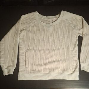 Prana Cream Textured Women's Sweater